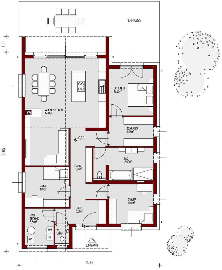Grundriss Haus Vellaro – WAHA GmbH